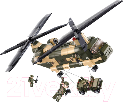 Конструктор Sluban Транспортный вертолет / M38-B0508 (520эл)