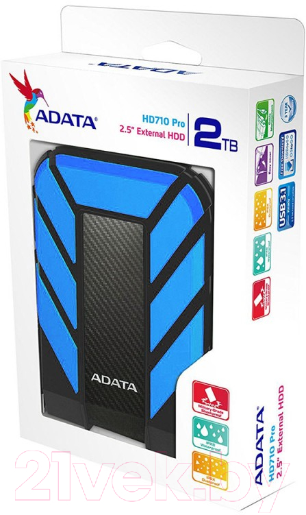 Внешний жесткий диск A-data HD710P 2TB (AHD710P-2TU31-CBL)