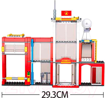 Конструктор Sluban Пожарная станция / M38-B0631 (607эл)