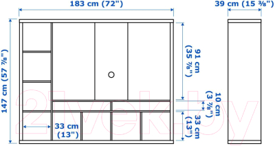 Стенка Ikea Лаппланд 103.565.23 (белый)