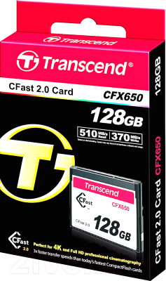 Карта памяти Transcend CFX650 CompactFlash 128Gb (TS128GCFX650)