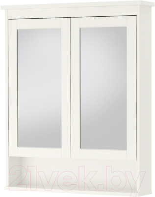 Шкаф с зеркалом для ванной Ikea Хемнэс 103.690.16 (белый)
