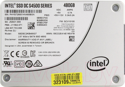 SSD диск Intel DC S4500 480GB (SSDSC2KB480G701)