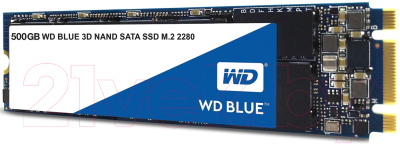 SSD диск Western Digital Blue 3D NAND 500GB (WDS500G2B0B)