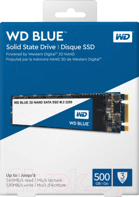 SSD диск Western Digital Blue 3D NAND 500GB (WDS500G2B0B)