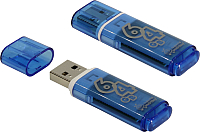 Usb flash накопитель SmartBuy Glossy Blue 64GB (SB64GBGS-B) - 