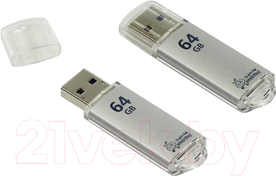 Usb flash накопитель SmartBuy 64GB V-Cut Silver (SB64GBVC-S)