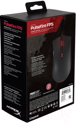 Мышь Kingston HyperX Pulsefire FPS HX-MC001A/EE + коврик Fury Pro M