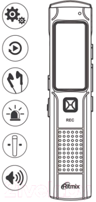 Цифровой диктофон Ritmix RR-110 4Gb