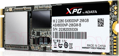SSD диск A-data SX8000NP 256GB (ASX8000NP-256GM-C)