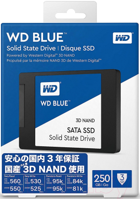 SSD диск Western Digital Blue 3D NAND 250GB (WDS250G2B0A)