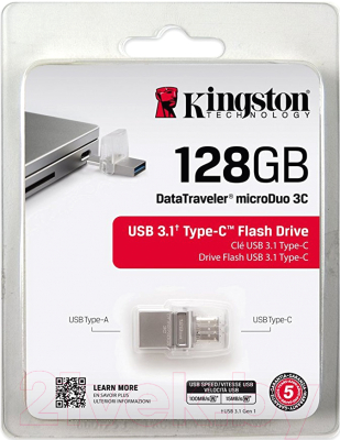 Usb flash накопитель Kingston Data Traveler microDuo 3C 128GB (DTDUO3C/128GB)