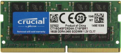 Оперативная память DDR4 Crucial CT16G4SFD824A