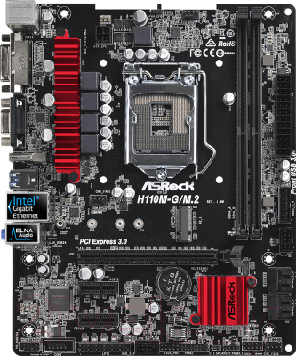 Материнская плата AsRock H110M-G/M.2