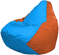 Бескаркасное кресло Flagman Груша Мини Г0.1-278 (голубой/оранжевый) - 