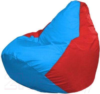 Бескаркасное кресло Flagman Груша Мини Г0.1-279 (голубой/красный)