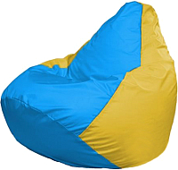 Бескаркасное кресло Flagman Груша Мини Г0.1-280 (голубой/желтый) - 