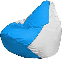Бескаркасное кресло Flagman Груша Мини Г0.1-282 (голубой/белый) - 