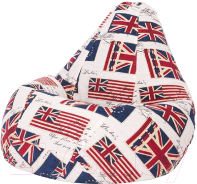 Бескаркасное кресло Flagman Груша Макси Г2.4-04 (Британский флаг)