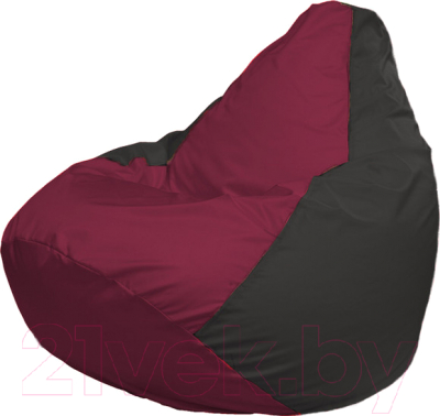 Бескаркасное кресло Flagman Груша Мини Г0.1-299 (бордовый/черный)
