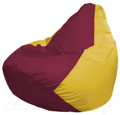 Бескаркасное кресло Flagman Груша Мини Г0.1-309 (бордовый/желтый)
