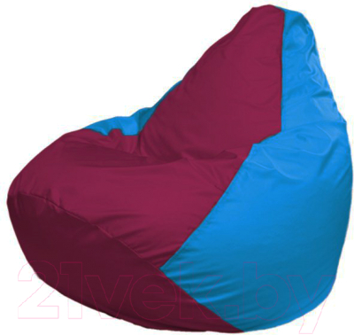 Бескаркасное кресло Flagman Груша Мини Г0.1-310 (бордовый/голубой)