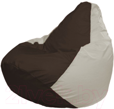 Бескаркасное кресло Flagman Груша Мини Г0.1-316 (коричневый/белый)