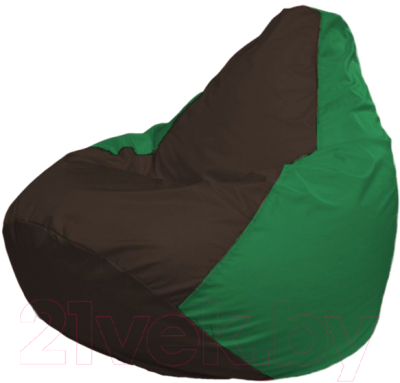 Бескаркасное кресло Flagman Груша Мини Г0.1-321 (коричневый/зеленый)