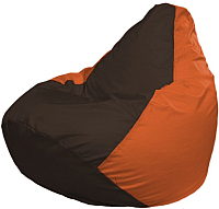 Бескаркасное кресло Flagman Груша Мини Г0.1-324 (коричневый/оранжевый) - 