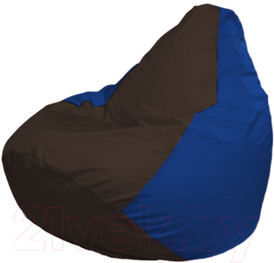 Бескаркасное кресло Flagman Груша Мини Г0.1-328 (коричневый/синий)
