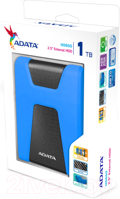 Внешний жесткий диск A-data DashDrive Durable HD650 2TB (AHD650-2TU31-CBL)