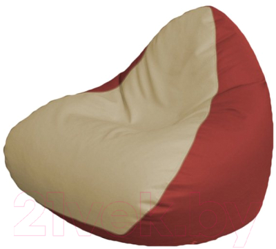 Бескаркасное кресло Flagman Relax P2.3-37 (светло-бежевый/красный)