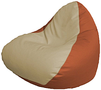 Бескаркасное кресло Flagman Relax P2.3-39 (светло-бежевый/оранжевый) - 