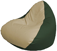 Бескаркасное кресло Flagman Relax P2.3-49 (светло-бежевый/зеленый) - 
