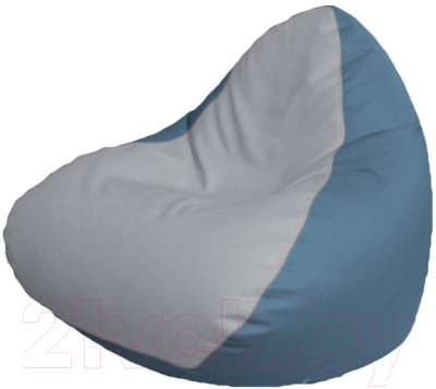 Бескаркасное кресло Flagman Relax P2.3-54 (белый/голубой)