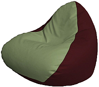 Бескаркасное кресло Flagman Relax P2.3-82 (оливковый/бордовый) - 