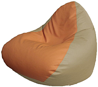 Бескаркасное кресло Flagman Relax P2.3-85 (оранжевый/светло-бежевый) - 