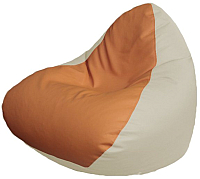 Бескаркасное кресло Flagman Relax P2.3-91 (оранжевый/белый) - 