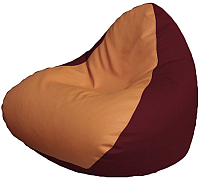 Бескаркасное кресло Flagman Relax P2.3-98 (оранжевый/бордо) - 