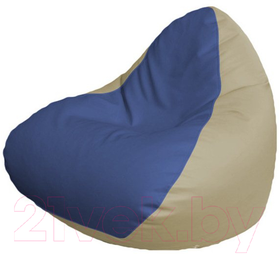 Бескаркасное кресло Flagman Relax P2.3-106 (синий/светло-бежевый)