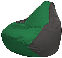Бескаркасное кресло Flagman Груша Макси Г2.1-238 (зеленый/темно-серый) - 