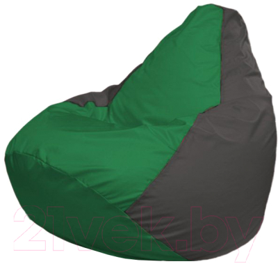 Бескаркасное кресло Flagman Груша Макси Г2.1-238 (зеленый/темно-серый)