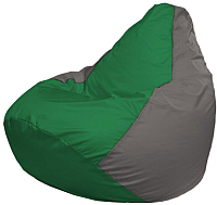Бескаркасное кресло Flagman Груша Макси Г2.1-239 (зеленый/серый) - 
