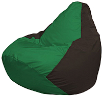 Бескаркасное кресло Flagman Груша Макси Г2.1-242 (зеленый/коричневый) - 