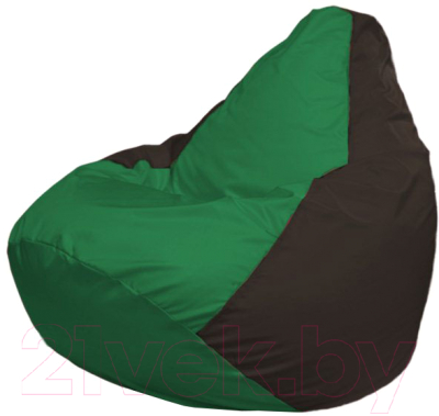 Бескаркасное кресло Flagman Груша Макси Г2.1-242 (зеленый/коричневый)