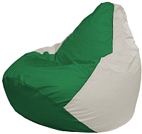 Бескаркасное кресло Flagman Груша Макси Г2.1-244 (зеленый/белый) - 