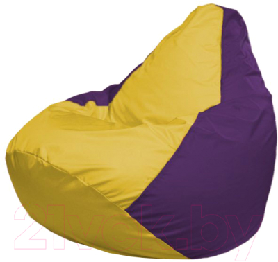 Бескаркасное кресло Flagman Груша Макси Г2.1-247 (желтый/фиолетовый)