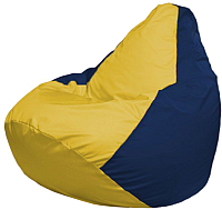 Бескаркасное кресло Flagman Груша Макси Г2.1-248 (желтый/темно-синий) - 