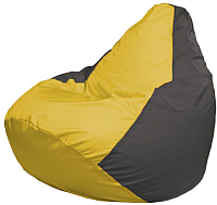 Бескаркасное кресло Flagman Груша Макси Г2.1-249 (желтый/темно-серый) - 