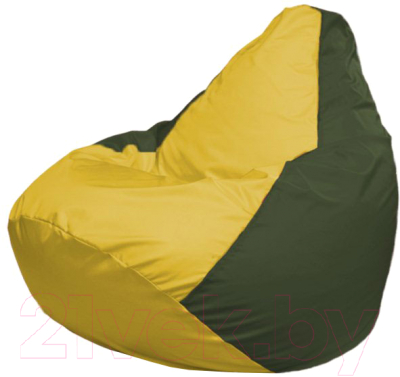 Бескаркасное кресло Flagman Груша Макси Г2.1-250 (желтый/темно-оливковый)